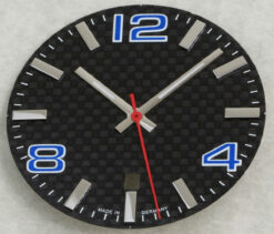 Carbon Zifferblatt 34.8mm + Zeigersatz ETA 2824-2 / Dial + Hand Set BGW9