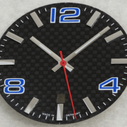Carbon Zifferblatt 34.8mm + Zeigersatz ETA 2824-2 / Dial + Hand Set BGW9