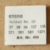 Otero 37 Part 450 Zeigerstellrad, Setting Wheel 39 58 137 139 371 391 581 1371