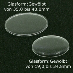 Uhrenglas gewölbtes Uhrglas Acryl Ersatzglas Taschenuhr 19,0 - 40,0mm LAGERWARE