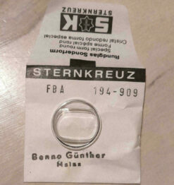 Uhrenglas Sternkreuz Sonderform FBA Ballenform mit Ring für Armbanduhren